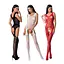 Бодистокинг Passion BS061 комбинезон имитация чулок S/M/L white - миниатюра 3