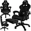 Кресло геймерское Dunmoon 24243 с подставкой для ног Black - миниатюра 1