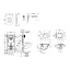 Комплект 4 в 1: Инсталляция GROHE Rapid SL 3 в 1 3884966Q + Унитаз безободочный Kroner Harz WHI523632 RIMLESS с сиденьем Slim Duroplast / Soft-close / Quick relase KH523632WHIR (388496 - миниатюра 2