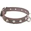 Нашийник для собак Zoo-hunt шкіряний з шипами подвійний коричневий ОДШ 2,5/36-45 см - мініатюра 1