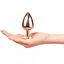 Металева анальна пробка Dorcel - Diamond Plug Rose Gold із прикрасою у вигляді кристалу L - мініатюра 4