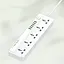 Сетевое зарядное устройство удлинитель LDNIO SC5614 6 USB 5 розеток 2m белый - миниатюра 5