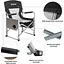 Складаний стілець KingCamp Director Chair Black/Medium Grey (2248.65.52) [146481] - мініатюра 10