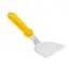 Шпатель скребок лопатка для теста из нержавеющей стали с пластиковой ручкой 25 см, Kitchen Master Желтый 85762 - миниатюра 9