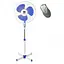 Підлоговий вентилятор Wimpex WX-1603R з пультом 100Вт 40см з регулюванням висоти Білий/Синій - мініатюра 1