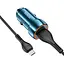 Адаптер автомобильный HOCO Micro USB Cable Blue shield Z46 коричневый - миниатюра 3