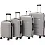 Набір валіз 4в1 ABS-пластик з кодовим замком і телескопічною ручкою сірий (P002) - мініатюра 1