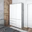 Шкаф для одежды Vays в спальню с 3 шухлядами, штангой и полками, без ручек R9+R22 Бетон-Белый фасад - миниатюра 1