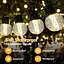 Солнечные огни ChicDwell на открытом воздухе, 15M/49Ft с 31 светодиодной лампой, USB и солнечные гирлянды - миниатюра 5