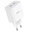 Сетевое зарядное устройство Hoco C108A Leader PD35W dual port(2C) charger белый - миниатюра 1