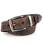Ремінь чоловічий шкіряний JK-4006 коричневий потертий під джинси (125 см) - мініатюра 1