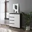 Комод Vays, сучасний, з полицями, 4 шухляди, без ручок R-32 Венге Темний-Білий фасад - мініатюра 1