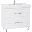 Тумба з умивальником Sanwerk Миндаль 100 Білий з умивальником Принц MV0000430 Білий - мініатюра 1