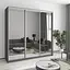 Шафа-купе тридверна MebelStar Стандарт AL 3 Дзеркала 210x45x210 см Антрацит (MBS-2977) - мініатюра 1