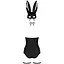 Эротический костюм кролика Obsessive Bunny costume S/M, Black - миниатюра 4