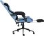 Геймерское кресло GT Racer черное со светло-синим (X-2324 Fabric Light Blue/Black Suede) - миниатюра 4