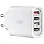 Зарядное устройство XO L100 4 USB порта выход 18W адаптер питания белый - миниатюра 1