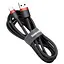 Кабель Baseus Cafule USB - Type-C 3 A 1 м Black-Red CATKLF-B91 - миниатюра 1