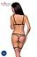Эротический комплект нижнего белья Passion GABI Set XXL/XXXL beige трусики с гартерами - миниатюра 2