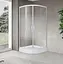 Душевая кабина угловая Eger Tisza 90x90 раздвижная стекло Spagetti мелкий поддон white 599-021-S, интимато, белый - миниатюра 2