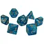 Набір кубиків Pearl 7 Dice Set - Light blue (w-gold) , 7 шт. (g7dpearl15) - мініатюра 1