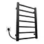 Электрический полотенцесушитель Kosser Лофт 700x500 EL тайм. черный ДЛФ01EL, Черный матовый, Левое - миниатюра 1