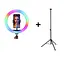 Селфі-лампа LED кільцева 33 см Voltronic MJ33 RGB + штатив - мініатюра 2