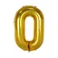 Шар воздушный фольгированный (102 см) Цифра 0 золото - миниатюра 1