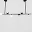 Видовжена підвісна люстра SIMPLE у чорному каркасі 120 см | Line F | Арт. SG33/6 BK - мініатюра 4