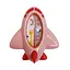 Игрушка-термометр для ванны "Самолет" MGZ-1106(Pink) - миниатюра 1