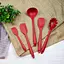 Набір кухонного приладдя силіконовий з 10 предметів з підставкою (вінчик, ополоник, лопатка, щипці), A-plus Червоний 85469 - мініатюра 7