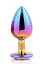 Анальна пробка з кристалом Gleaming Love Multicolour Plug 9.5 см (райдужний) - мініатюра 2