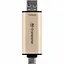 Флеш-накопичувач Transcend USB флеш накопичувач 128GB JetFlash 930 Gold-Black USB 3.2/Type-C (TS128GJF930C) - мініатюра 5