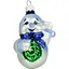 Ялинкова прикраса Санта Шоп Сніговик з вінком синій скло (4820001180237) - мініатюра 1