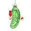 Елочное украшение "Огурец-теннисист" 7,2*3,8*10,3 см, YQ1420451 - миниатюра 2