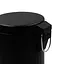 Мусорное ведро круглое Zerix Solo-TC0103 Black 3 л Черный (ZX5896)  - миниатюра 4