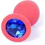 Силіконова анальна пробка Boss Of Toys Boss Series - Jewellery Red Silicon Plug Small Blue S, BS6400080, Червоний / синий - мініатюра 2
