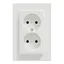 Розетка Schneider Electric ASFORA без заземлення подвійна біла (EPH9700121) - мініатюра 1