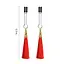Затискачі для сосків з пензликами Lovetoy Glamor Tassel Nipple Clamp 14 см червоний - мініатюра 3