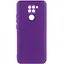 Чехол TPU GETMAN Liquid Silk Full Camera для Xiaomi Redmi Note 9 / Redmi 10X Фиолетовый / Purple - миниатюра 1
