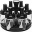 Набор для специй на подставке Spice rotating bottles JM-620 6 баночек Черный - миниатюра 1
