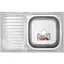 Кухонная мойка накладная ZERIX Z8050R-06-160E satin (ZX1613) - миниатюра 1