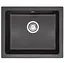 Гранітна кухонна мийка Rea Nels black з білим вкрапленням ZLE-00114, Чорний матовий - мініатюра 7