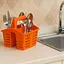 Пластиковий тримач для столового приладдя та кухонного приладдя 16 × 16 × 14.5 см, Kitchette Помаранчевий 87838 - мініатюра 2