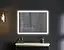 Дзеркало Mixxus Flat MR04-80x60 (LED Touch, годинник, антизапотівання, димер, регулювання яскравості) MI6928 - мініатюра 10