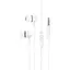 Наушники Borofone BM74 Singer универсальные earphones with microphone белые - миниатюра 1