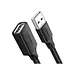 Кабель UGREEN US103 USB 2.0 A Male to A Female Cable 1.5m (Black)(UGR-10315) - мініатюра 1