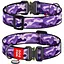 Нашийник для собак Waudog Nylon нейлоновий з QR паспортом малюнок Фіолетовий камо Розмір XXL - мініатюра 1