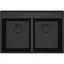 Кухонна мийка Franke Maris, фраграніт, прямокутник, без крил, 760х510х200мм, чаша - 2, врізна, MRG 620 TL, чорний матовий - мініатюра 1