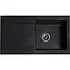 Гранітна кухонна мийка Romzha Quadro Antracit (901) з крилом - мініатюра 1
